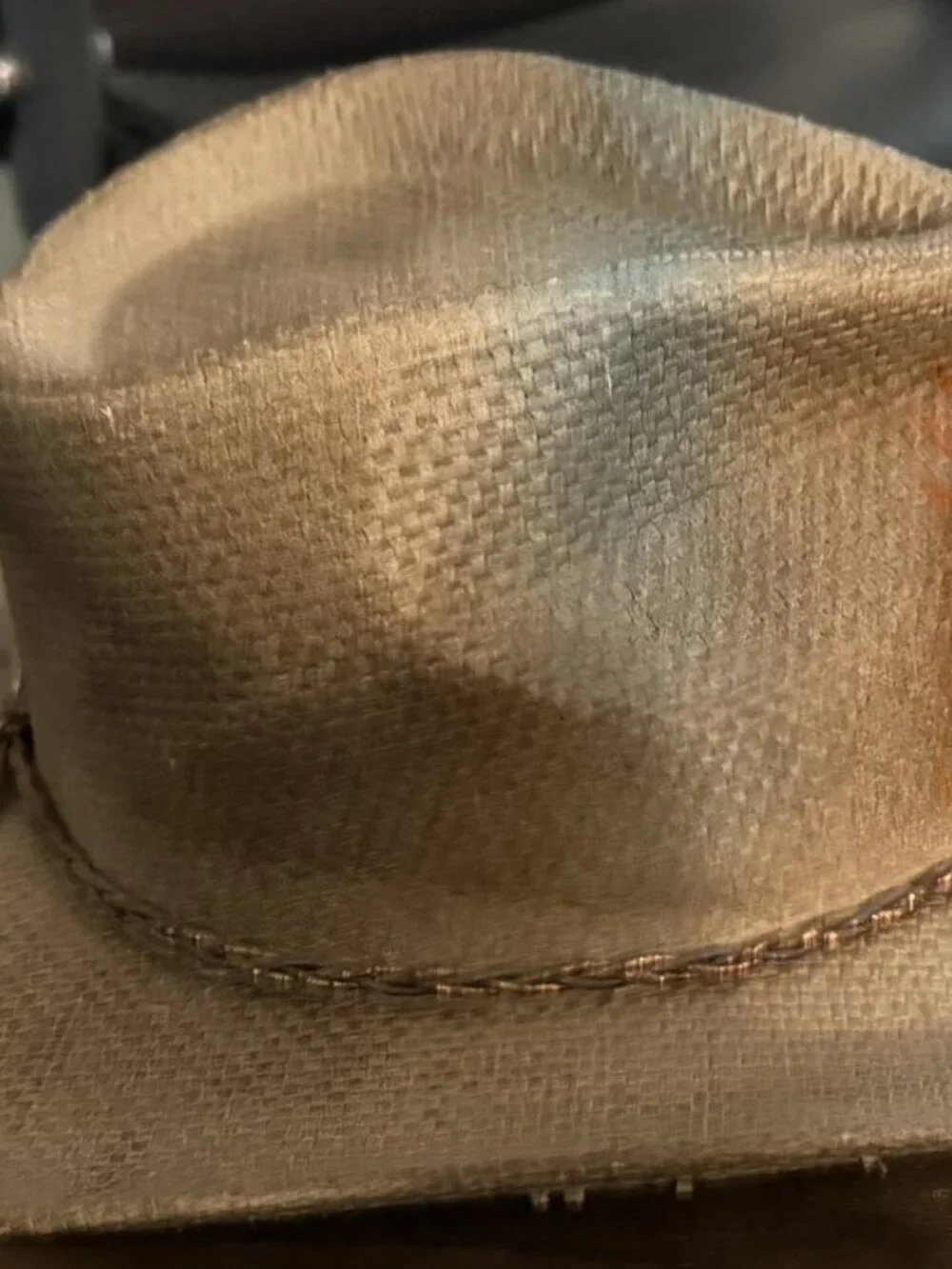 Wild Wear Premium Woven Palm Leaf Skull Cowboy Hat - Size 7 1/2